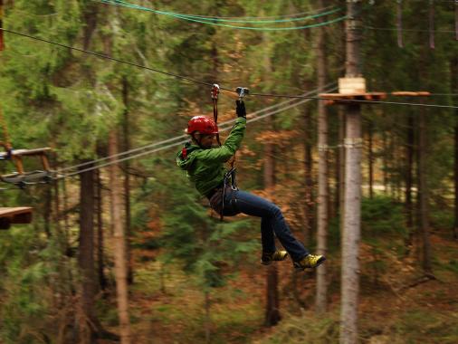 Trasa zjazdowa II wysoka park linowy Krynica Zdrój Atrakcje pl