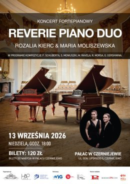 Koncert fortepianowy Reverie Piano Duo – Rozalia Kierc & Maria Moliszewska
