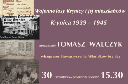 Krynica- Zdrój Wydarzenie Kulturalne UWAGA! PRELEKCJA ODWOŁANA  - Wojenne losy Krynicy  i jej mieszkańców